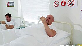 naughty nurse jenny simons treats two patients in the hospital with care