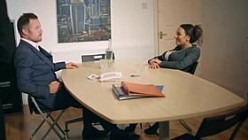 Pantyhose Office Bitch's Footplay Leads To Intense Fuck