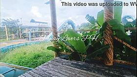 Fun risky public sex in amusement park with cute teen 18+!