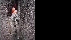 i'm playing with my shaved ebony pussy close up, cyndy blackslave