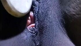 i'm playing with my shaved ebony pussy close up, cyndy blackslave