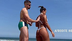 Afrodite Sucks Dick In Doggystyle On Barra Da Tijuca Beach With Group Gangbang