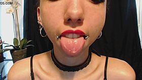 putting on hot pink lipstick drooling