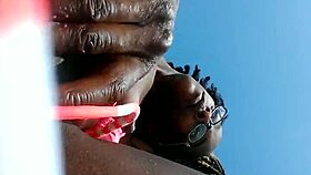 Man, I’m just fingering on the beach with this ebony MILF, so wet... can’t even type right!