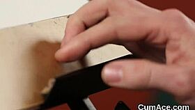 Hot Centerfold Gets Sperm Load on Her Face Sucking All the Jizz!