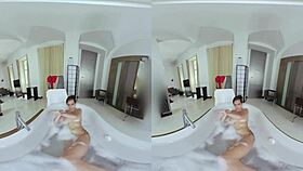 My slutty girlfriend is soaped up for hardcore sex