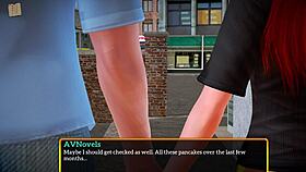 Teen Brunette in My New Family Cartoon Series 466