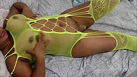 Watch This Ebony Babe Cum Hard From Deepthroat And Anal!