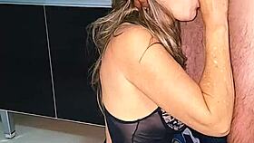 Blonde Couple Fucks In The Kitchen Sink