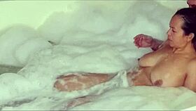 baby cum blows bubbles with agarabas and olpr in voyeur handjob scene