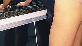 Blonde Couple Fucks In The Kitchen Sink