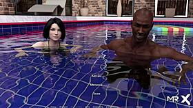 Actinglessons - beautiful bikini pool girls e1 14, bikini pool beautiful instruction game cute 3d anime hentai