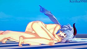 ganyu and keqing and xiangling and xinyan intense futanari sex in genshin impact hentai