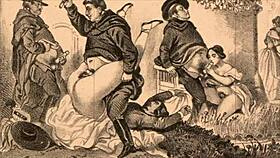 I love this vintage erotic illustration, it's so antique and hentai-like