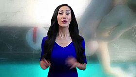 Ever Seen Hot Futanari Action by the Pool? Shemale Pounds and Cums Hard!