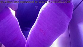 I Show My New Pink Socks and Tired Feet