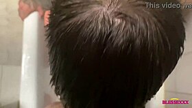 Tricked Straight Friend in Shower with Big Cock Facial