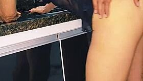 Blonde Couple Fucks In The Kitchen Sink