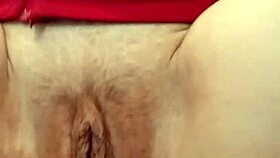 Petite girl flashing her open pussy