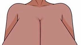 in this hentai, the adorable asian slut with big tits gets naked and wild