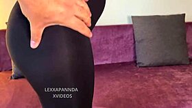 Pregnant Woman Bent Over for Hard Doggystyle Creampie