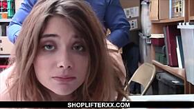 I caught teen shoplifter Ariel McGwire. She throats mall cop for freedom.