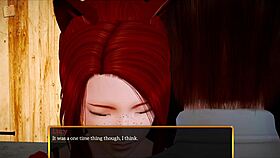 Hey, in my new family episode, the redhead with big tits and ass gets erotic in this anime game.