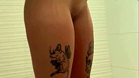 I was showering when she sucked my cock