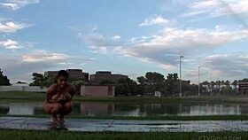 Alexa Loren Shows Ass and Pussy in Public Sprinklers HD