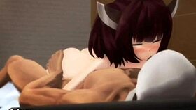 el entrenamiento de la sacerdotisa en anime 3d