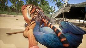 Gay sex in the animal kingdom: a tiger and a lizard having fun