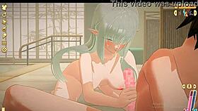 Honeycome Gameplay With White-Haired Nude Girl In Hentai.