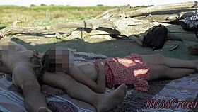 hey, caught my french teacher giving an amateur blowjob on a nude beach to a stranger with cumshot! people saw us!