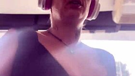 i was training at the gym, sweated so much i sat and took off my big tits to breathe