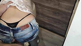 Barmen Ripped Her Tight Jeans and Fucked Petite 18+ Hard in Action