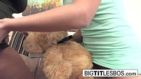 i saw alison and britney playing with their new vibrating teddy bear, it was so hot