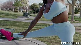 love and basketball size tits on ebony mystique with big cock action 😍