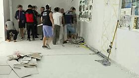 Surubão Com Treze Pedreiros Na Obra Antes De Trabalhar