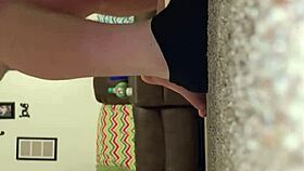 Is this sexy blonde giving a blowjob or getting fucked hard?