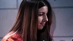 Big tits inmate licks lesbian in prison.