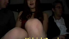 Candy sweet gets gangbanged outdoors and covered in cum