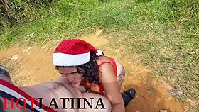 Does the colombian big tits swallow cum in public?