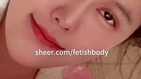 Sexy Asian Goddess Licks And Spits On Real Doll Cock Close Up