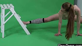 anna mostik demonstrates impressive gymnastics skills