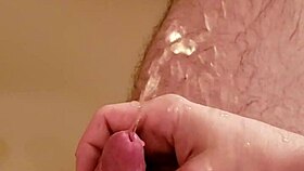 Golden Shower with Small 18+ Cock, Old Man, Shaved and Hairless