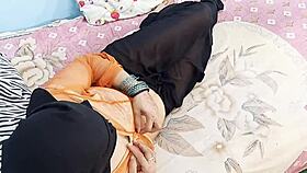 Chatting dirty with my Indian friend on video call, flashing my big tits and ass