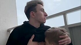 i saw a twink jerking off and joined to give him a blowjob