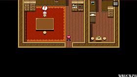 Knightess Rebecca battles enemies in the HRPG game.