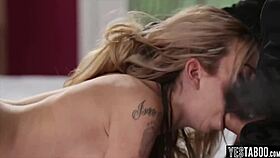 blonde teen welcomes neighbors with fisting