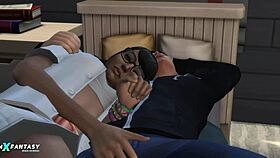 Cassandra goth experiences her first time in the sims 4 3d cartoon